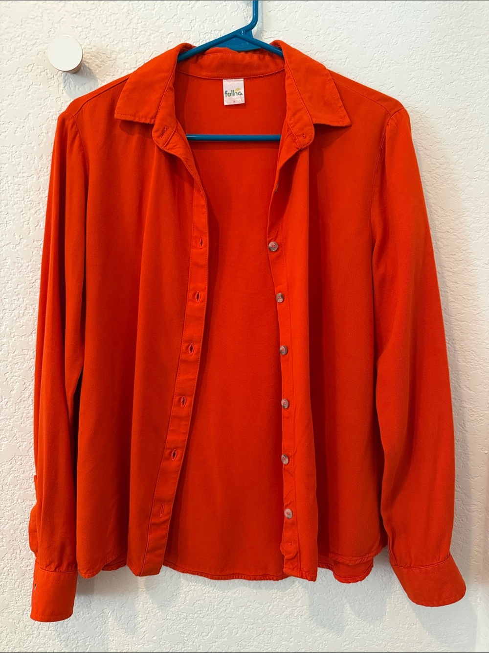 Folha Women’s Red Button-Up Shirt